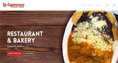Desktop Screenshot of laesperanzarestaurants.com